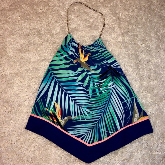 Express Tops - Express | Tropical Handkerchief Top